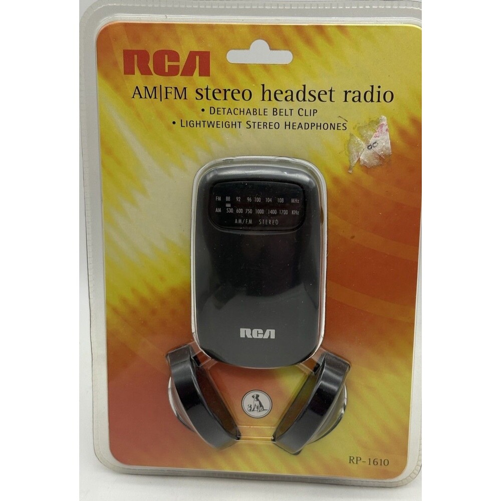 RCA AM/FM Stereo Headset Radio RP-1610 – Vintage New in Package